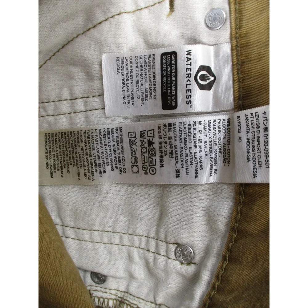 Levi's 541 Athletic Taper Pants Mens 32x34 Tan Khaki Stretch Utility Workwear